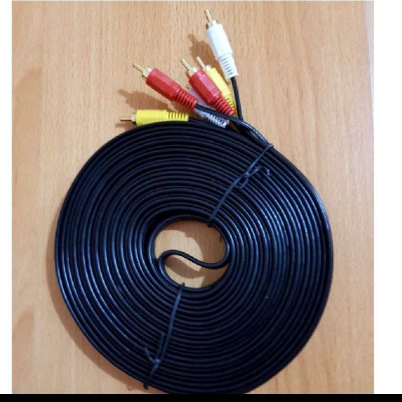 KABEL RCA 3 TO RCA 3 PANJANG 20 METER / KABEL AV 20M / KABEL VIDEO