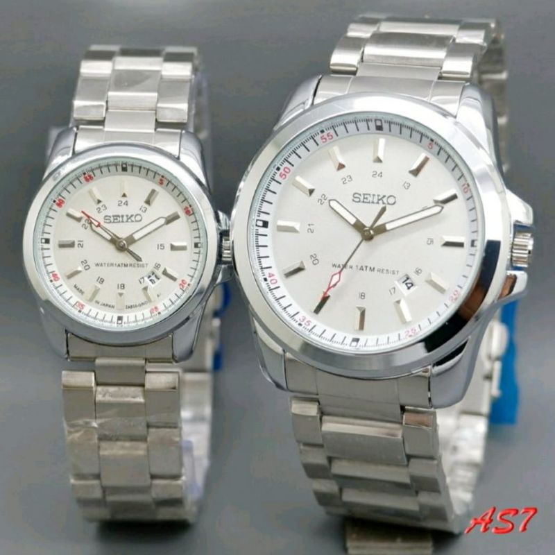 JAM TANGAN COUPLE SEIKO 5 PASANGAN JAM TANGAN STAINLESS BISA COD COUPLE SET