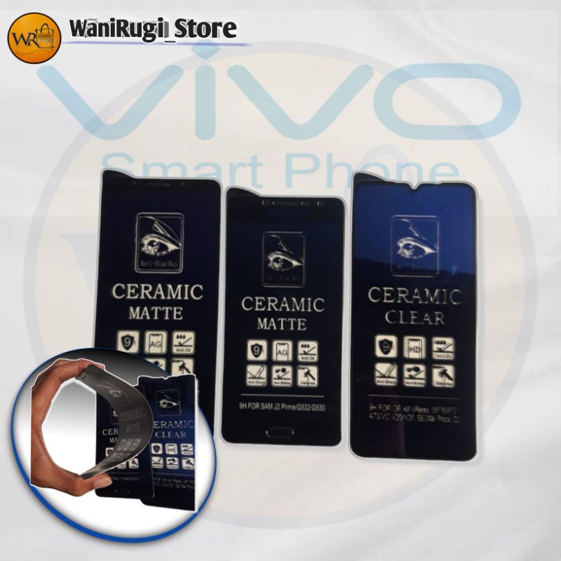 TG Anti Gores Vivo Y20 Y20S Y20i Ceramic Matte Blue Ray Anti Radiasi
