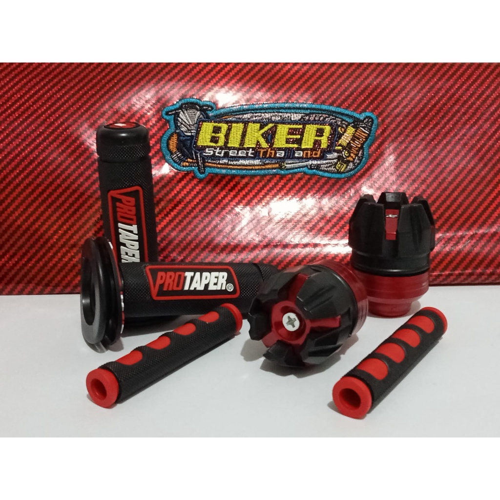 PAKET 4 ITEM #JOK KARBON+GRIP PROTAPER+KARET HENDEL REM+AS RODA# UNIVERSAL SEMUA JENIS MOTOR