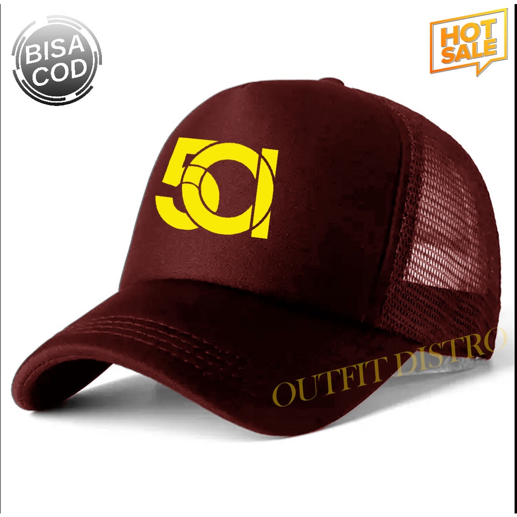 COD Topi distro 501 Pria Wanita Terkeren Logo Yellow Premium Quality - Topi Trucker Jaring Good Qual