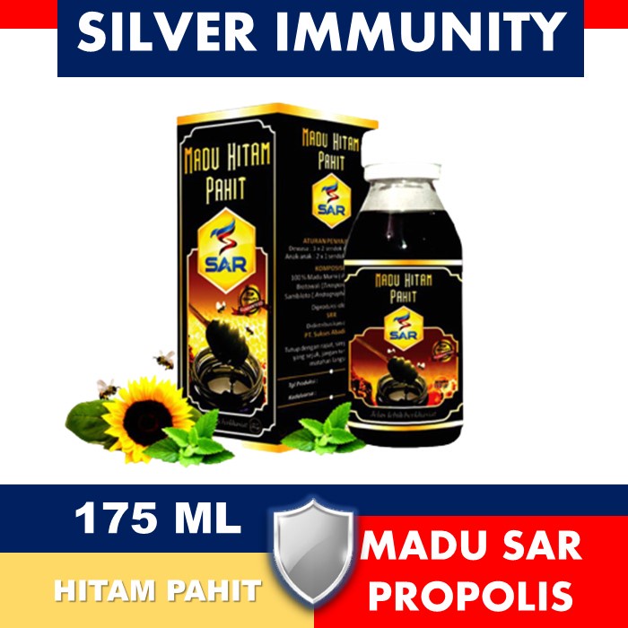 

MADU HITAM PAHIT PLUS PROPOLIS 175 ML HALAL SAR