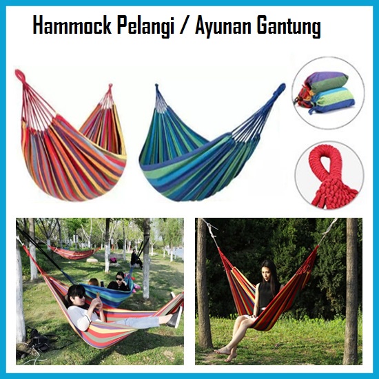 Hammock Ayunan Gantung Pelangi Dan Anchor Bolt Eye