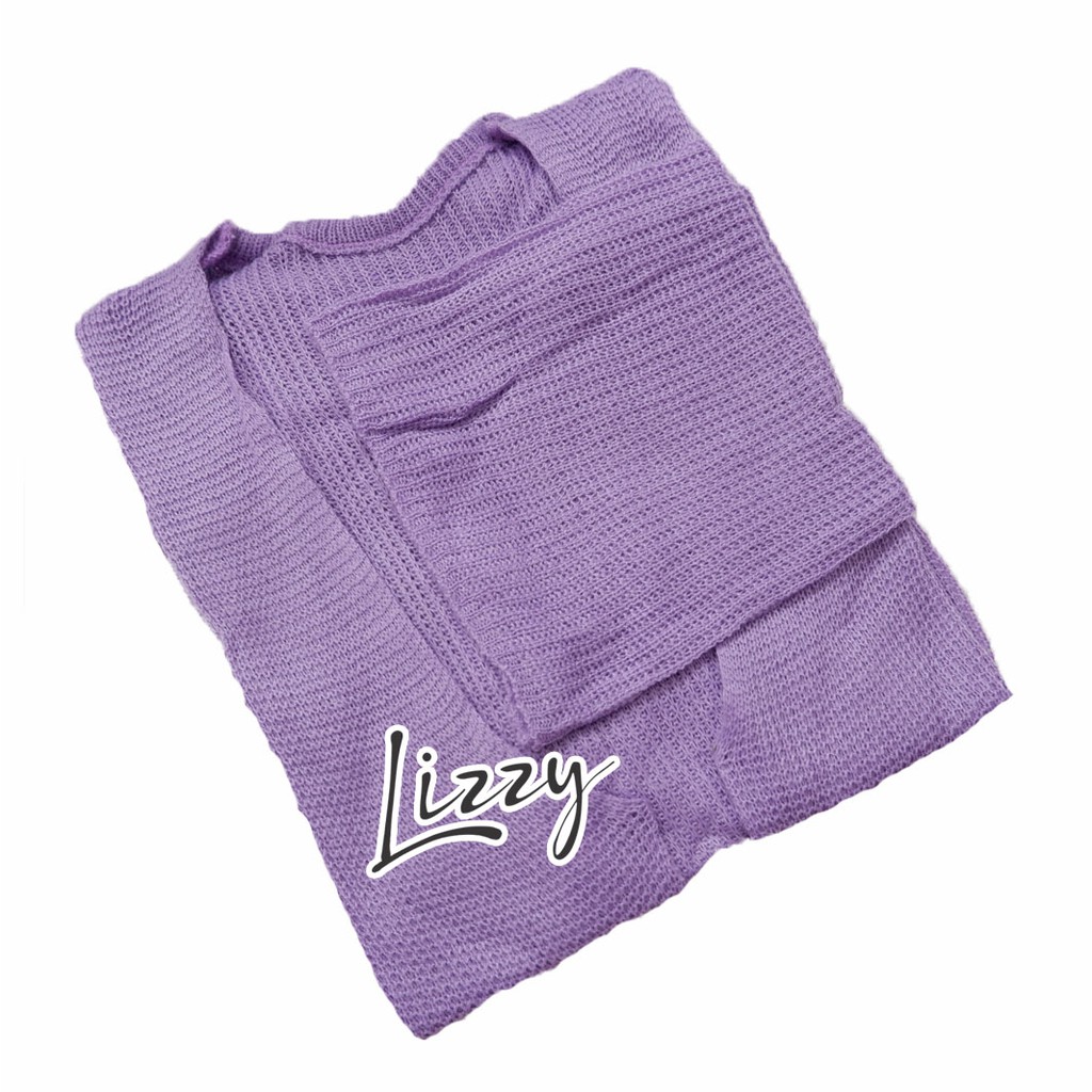 LIzzy - LOCY CARDIGAN OVERSIZED-locy soft purple
