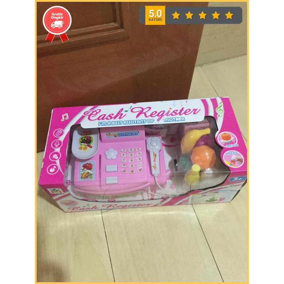 Mainan Mesin Kasir Kasiran / Mini Cash Register Pink Promo