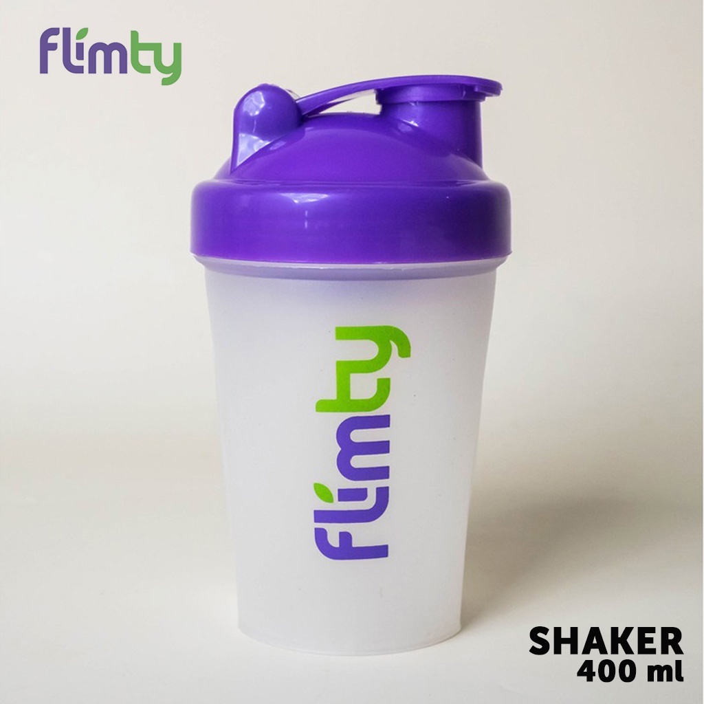 Botol Minum Shaker Flimty Flimeal - Kapasitas 400 mL ORIGINAL