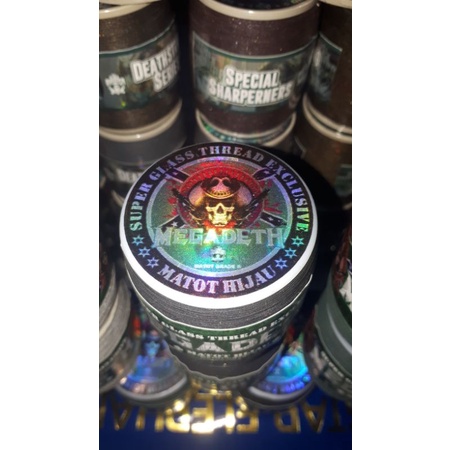 Senar Gelasan BLACK MAMBA "MEGADETH", matot/deadstring/mati total, bahan hijau original grade B, siz