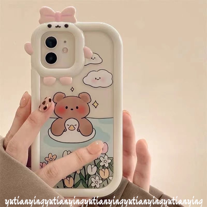 Case Desain Kartun Monster Beruang 3D Untuk VIVO Y35 Y22 Y15A Y15 Y12 Y12i Y21A Y21 Y21s Y11 Y15s Y20 Y21T Y11s Y12A Y01 Y50 Y33s Y30 Yn33T Y30