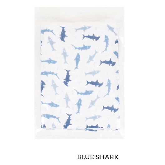 Little Palmerhaus Tottori Premium Baby Towel / Handuk bayi Tottori-Blue Shark