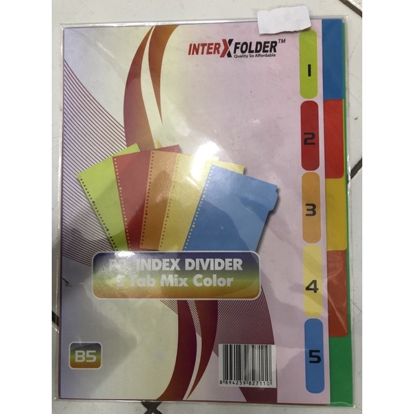 

pembatas binder b5 inter x folder
