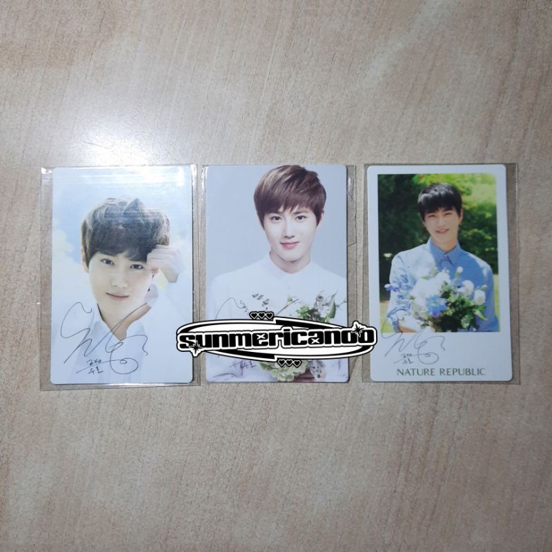 Official Photocard EXO Suho Nature Republic Handcream PC V.1 V.2 V.3 old ver. 1 2 3 signed polaroid 