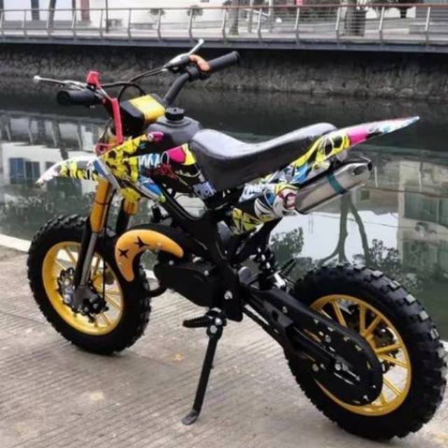 MOTOR MEDIUM TRAIL MT 2 WATER PRINTING 50CC MESIN 2 TAK~MOTOR MINI-MOTOR CROSS-MAINAN MOTOR ANAK