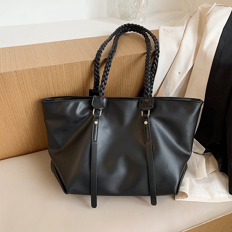 BJ43196 - BLACK/KHAKI/WHITE - TAS BAHU SHOULDERBAG TOTEBAG TALI KEPANG TERBARU SLEMPANG KULIT IMPORT TERLARIS T ERMURAH BAGSTORE JAKARTA GT1771 BQ3196