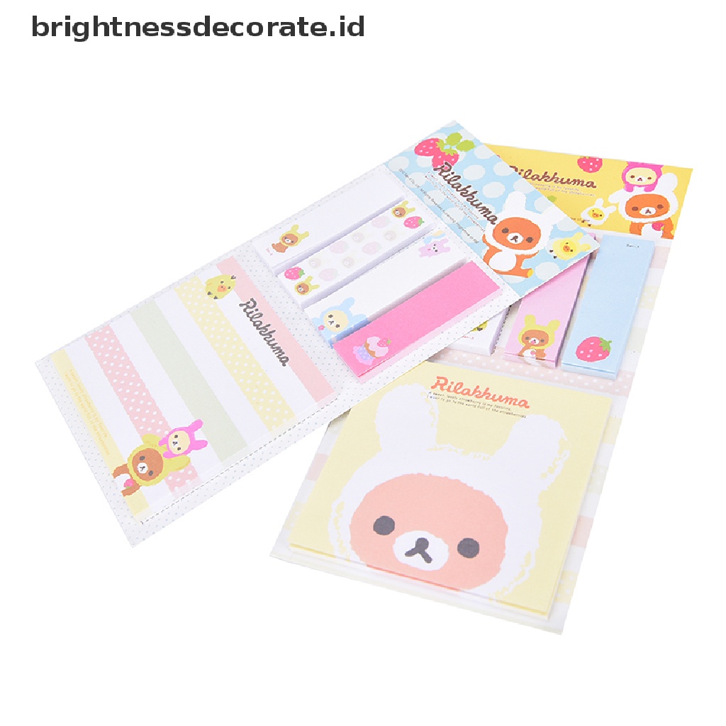 (Birth) Stiker Penanda Buku / Memo Motif Strawberry / Beruang