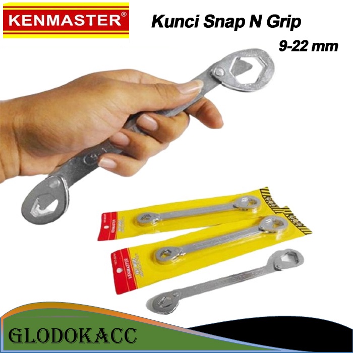 Kunci Snap n Grip 9-22 mm Kenmaster Kunci Ring, Kunci Inggris Serbaguna