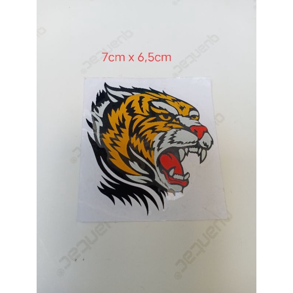 sticker kepala harimau