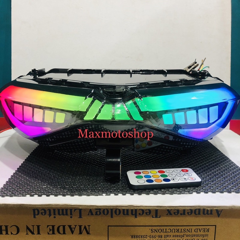 LAMPU BELAKANG STOP LAMP NMAX NEW 2020 2021 RGB REMOTE SEIN RUNNING