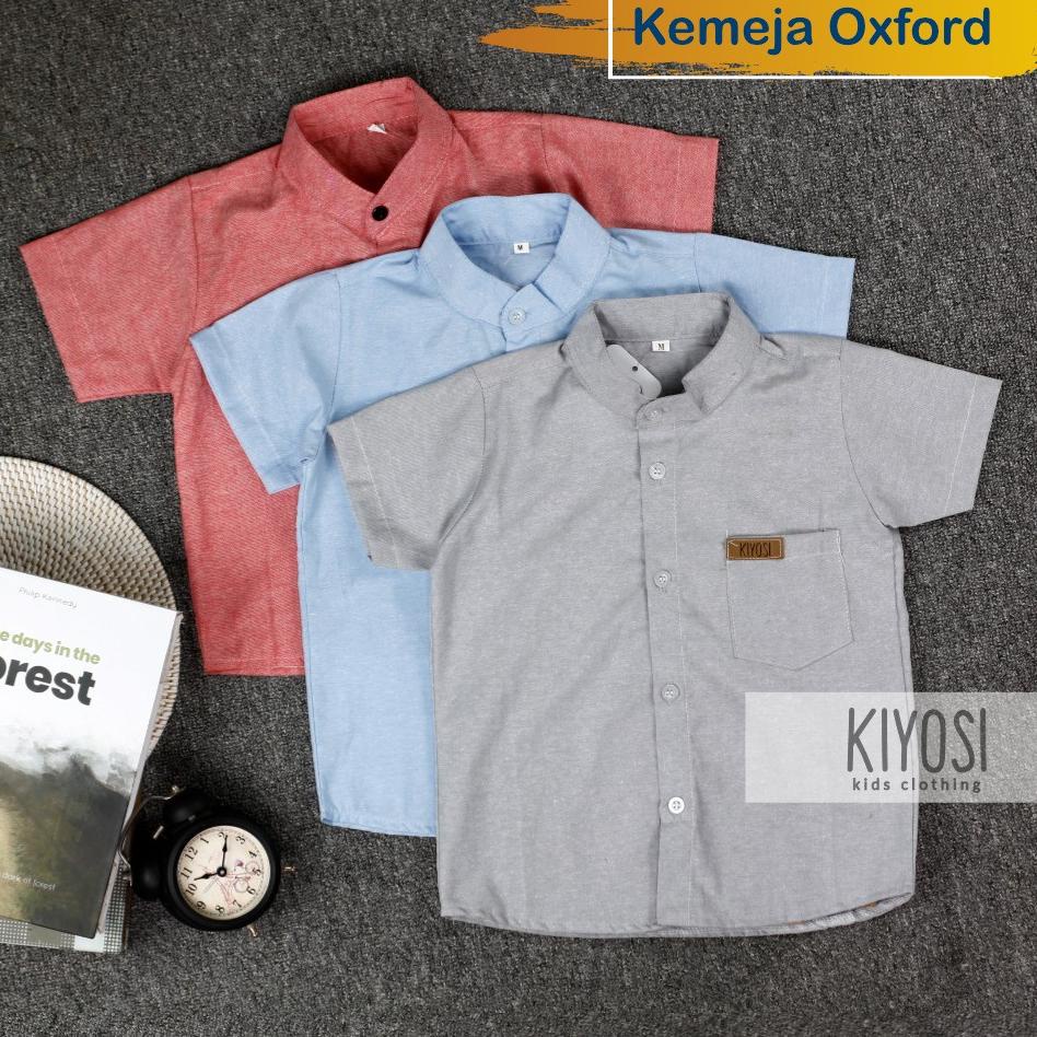 KAS.27Jn22ĸ– Kiyosi Kemeja Anak Lengan Pendek Oxford Premium Usia 1 - 6 Tahun