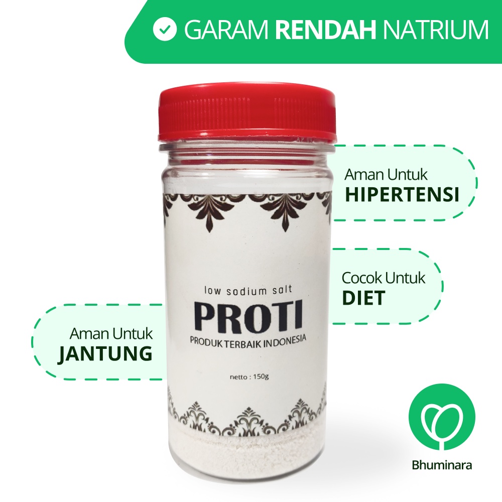

Garam RENDAH Natrium by PROTI Kemasan 140gr | Bhuminara