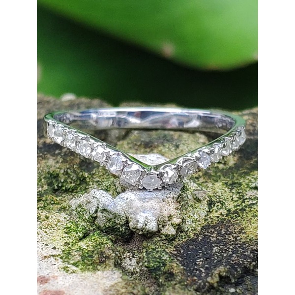 cincin emas putih berlian Banjar asli motif listring V