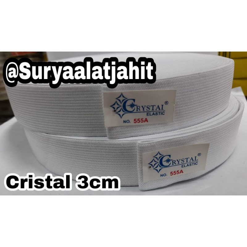 Karet Crystal 11/4in/3cm CR-555A Putih =rp.25.650/1Rol