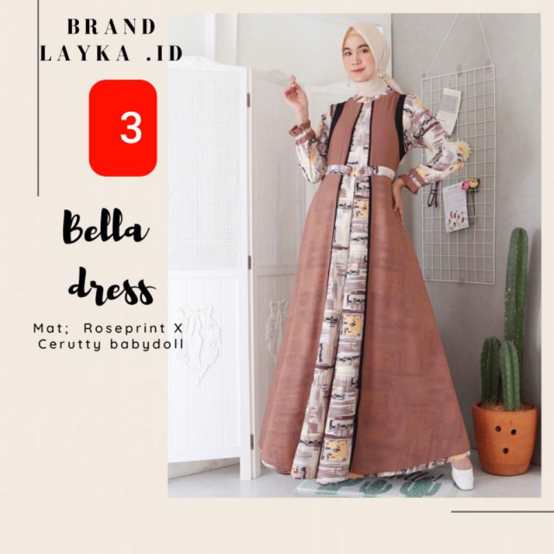 GAMIS TERBARU BELLA DRESS BY LAYKA
