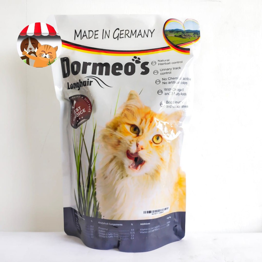 Dormeos Longhair 800gr Repack - Makanan Kucing Super Premium