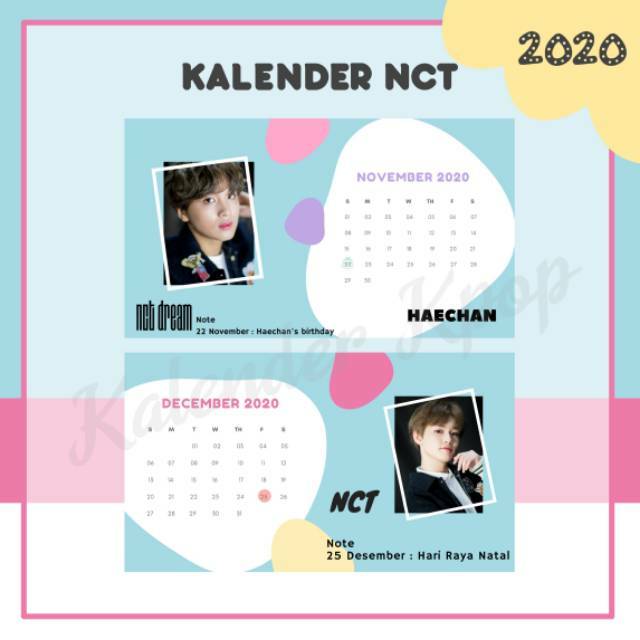 Kalender Nct Dream 2020