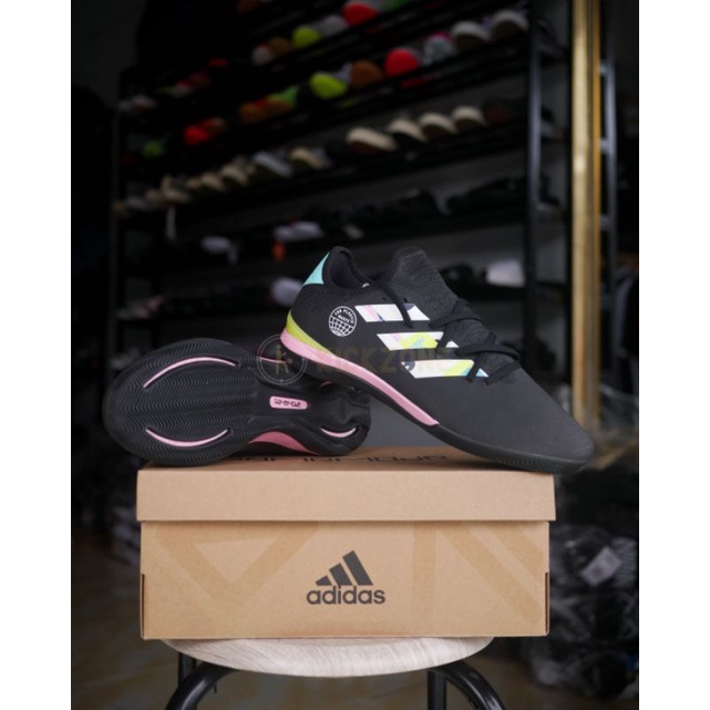 Sepatu Futsal Adidas Gamemode Knit IN - Black Original BNIB
