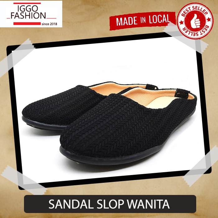 IGGO SANDAL SLOP WANITA POLOS FLAT SHOES SANDAL SLOP CEWEK ORIGINAL BERKUALITAS