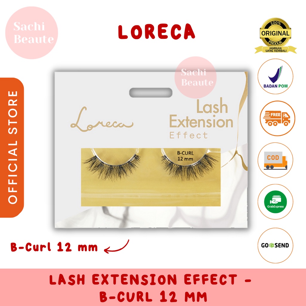 Loreca Lashes - B curl 12 mm (Upper)