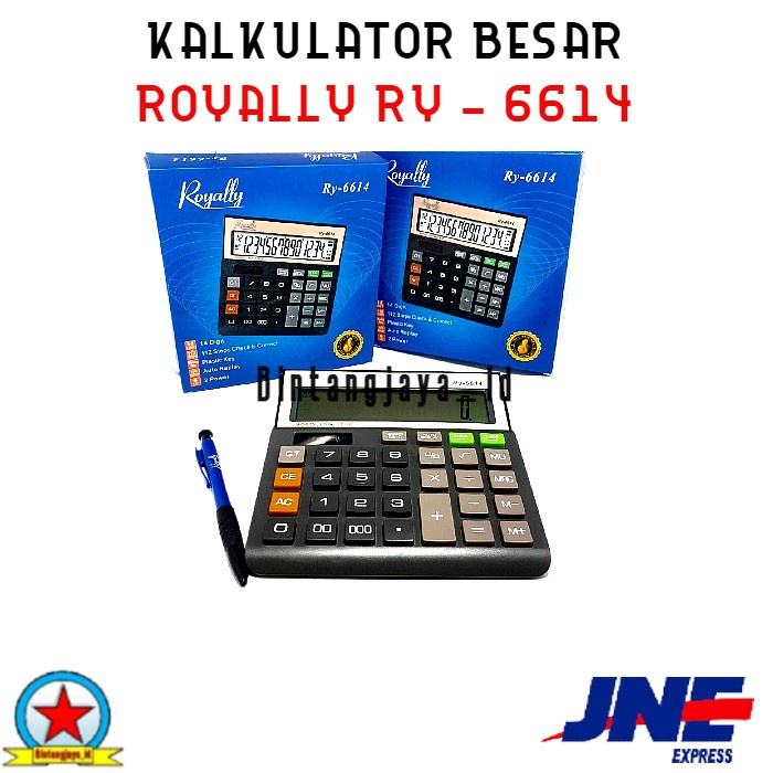 

KALKULATOR BESAR 14Digits 14 Digit ROYALLY RY 6614 TOMBOL LEMBUT BERKUALITAS