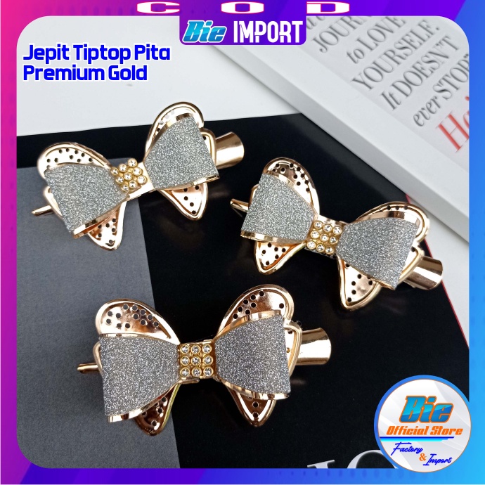 Jepit Tiptop Gold Elegant Premium Impor Best Seller