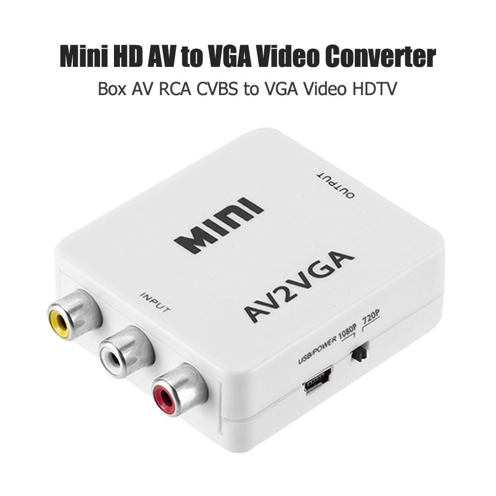 Converter RCA AV to VGA / Mini Converter AV2VGA