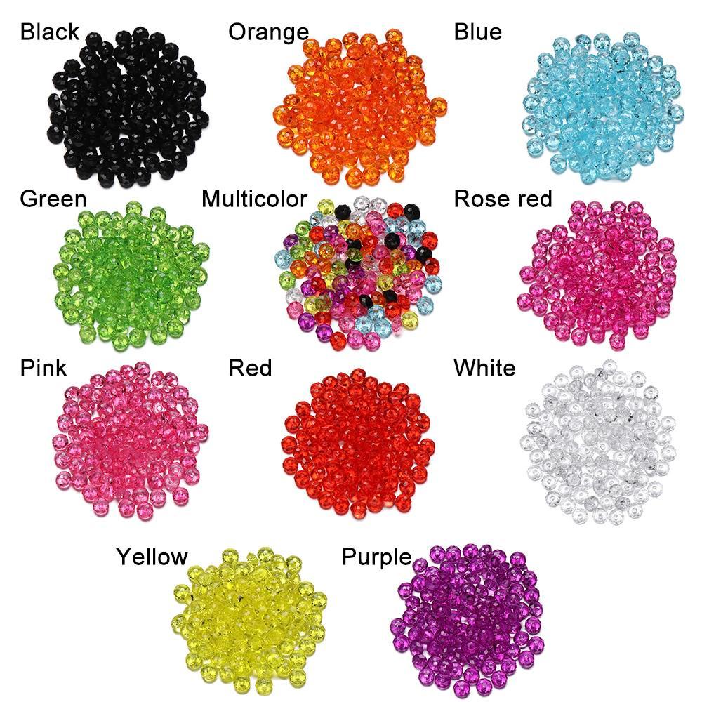 R-flower Acrylic Beads Tusuk Jarum Aksesoris Perhiasan Kalung Gelang Membuat Longgar Spacer Bead