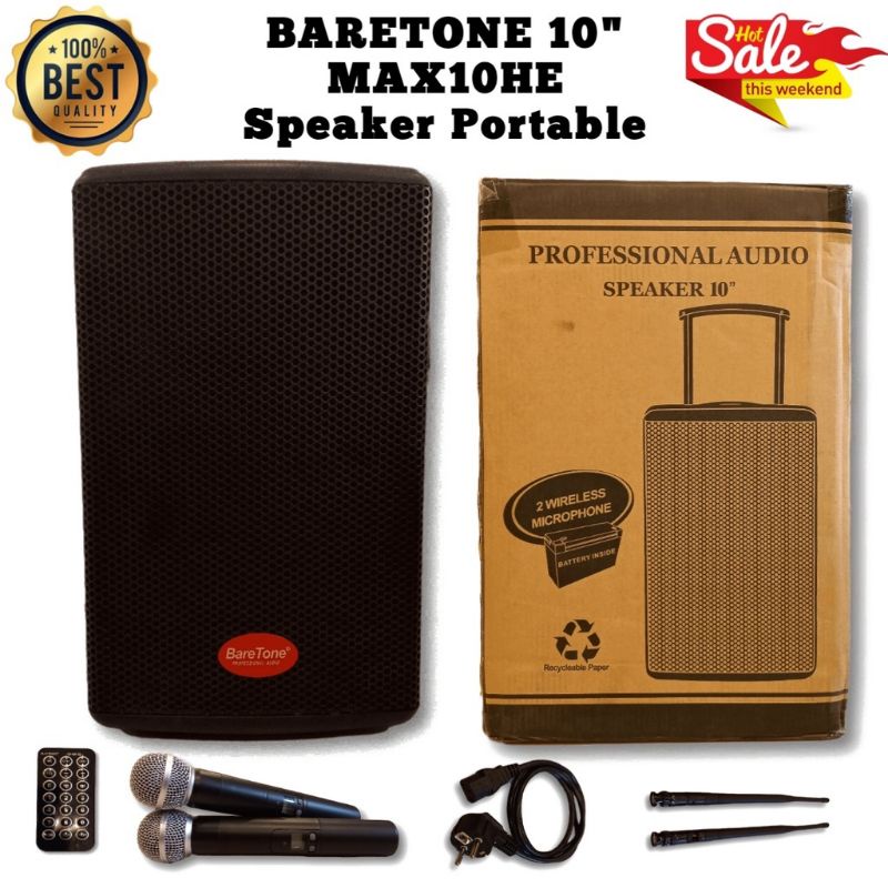 Portable wireless Baretone Max 10he speaker portable wireless