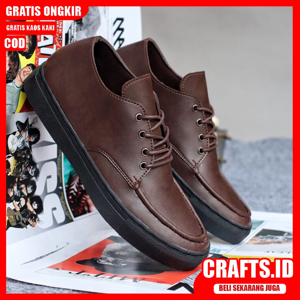 CRAFTS X SHAKAI Sepatu Formal Pria Sepatu Pantofel Sepatu Casual Pria Kerja Kulit Syntetic Cowok