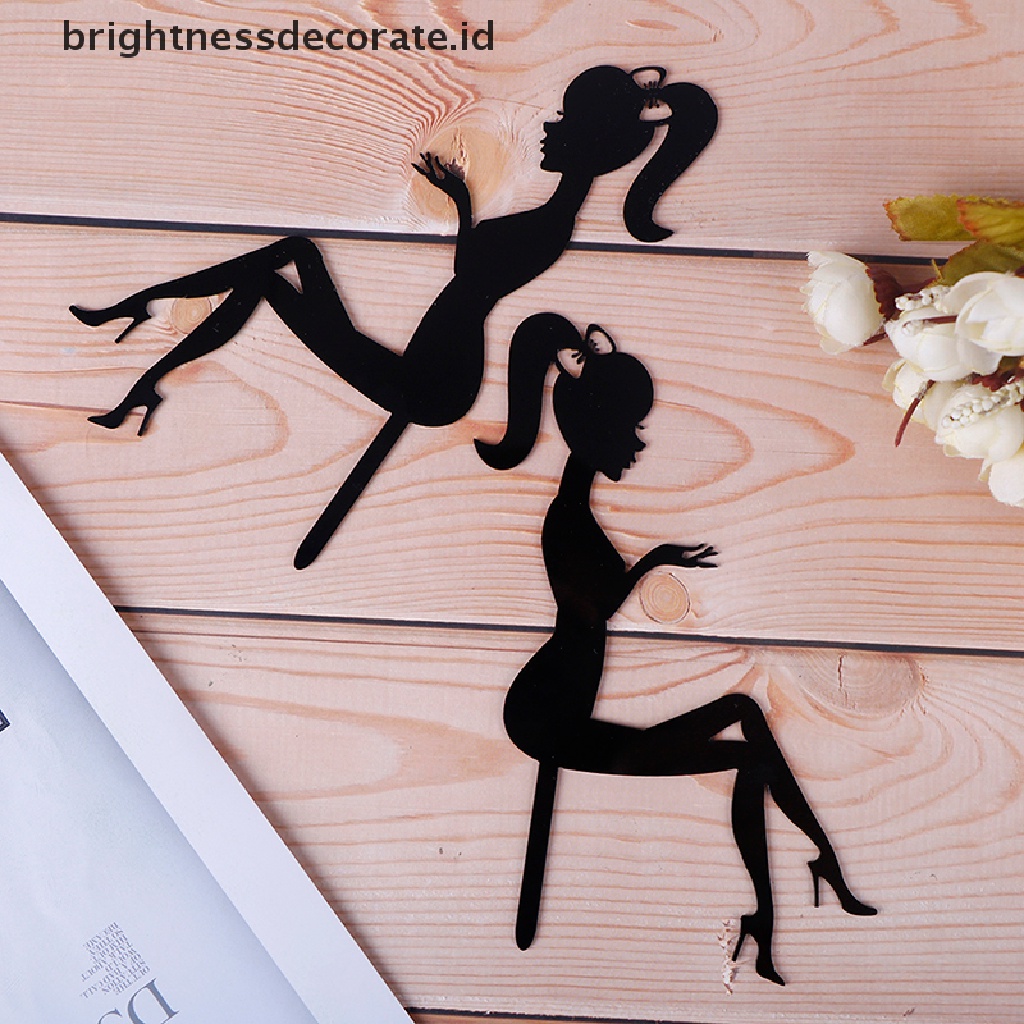 Topper Kue Desain High Heels Bahan Akrilik Untuk Pesta Pernikahan