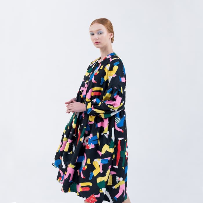 Nadjani X Chiel - Dress Tine - Black Yesha Murah