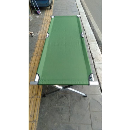 VELBED IMPORT WARNA HIJAU TNI AD - VELBED LIPAT - VELBED ALUMINIUM