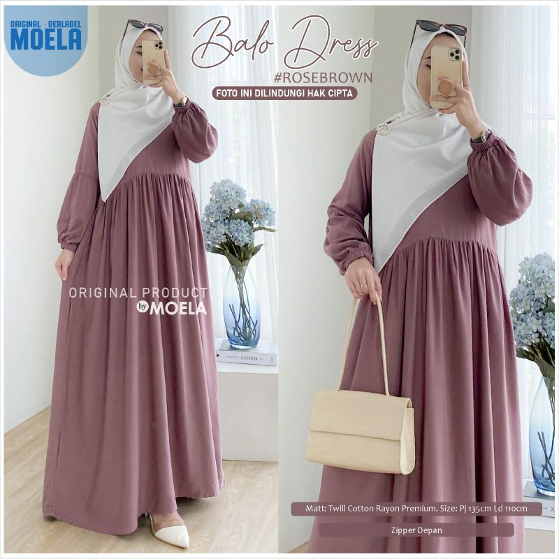 BALO DRESS / DRESS MAXI POLOS PREMIUM KATUN RAYON TWILL