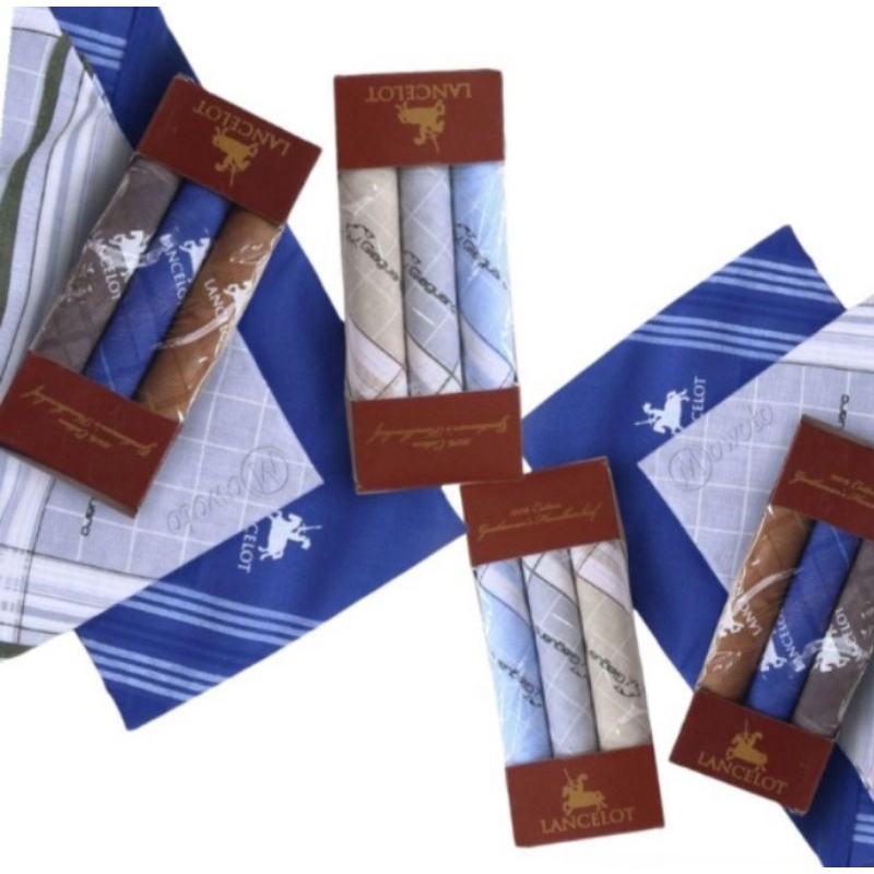 Sapu Tangan Pria Wanita Katun Isi 3 Pcs