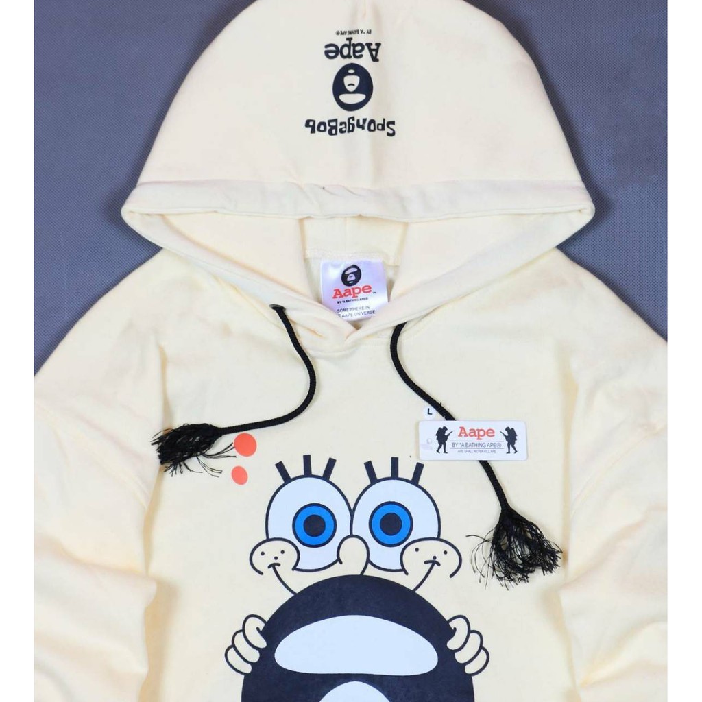JAKET SWEATER HOODIE BS APE X SPONGEBOB UNISEX PREMIUM QUALITY