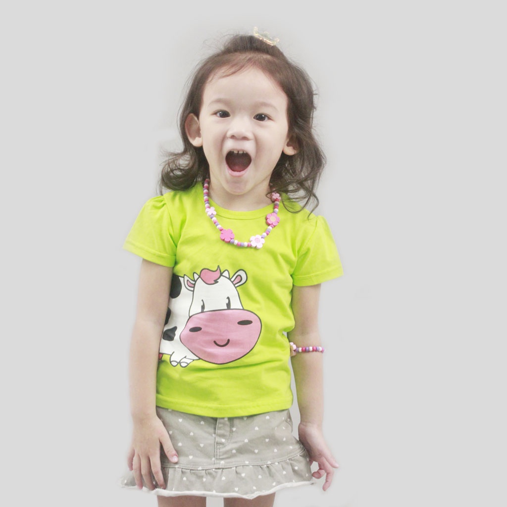 Kibi Kaos Anak Perempuan Printing Cow 10601512 4C2