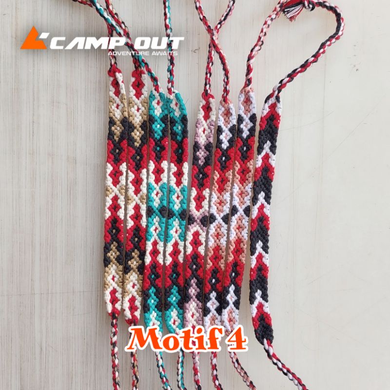 Gelang Rajut Khas Lombok Etnik - Gelang Rajutan Anyaman Benang Handmade - Gelang Friendship Bracelet - Gelang Gunung Pendaki