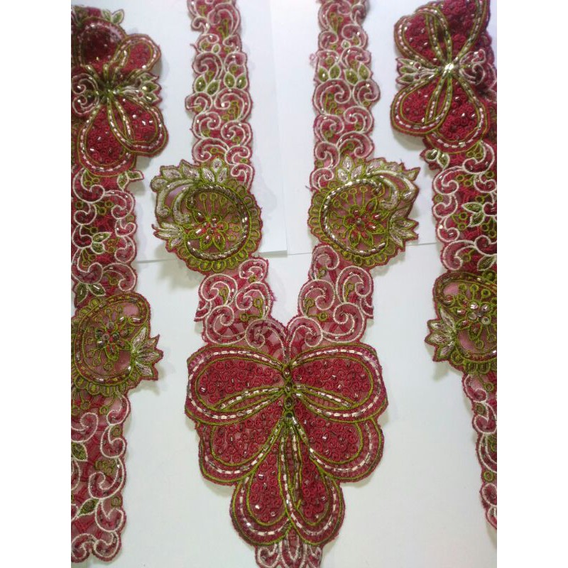 Renda Bordir Dada payet set