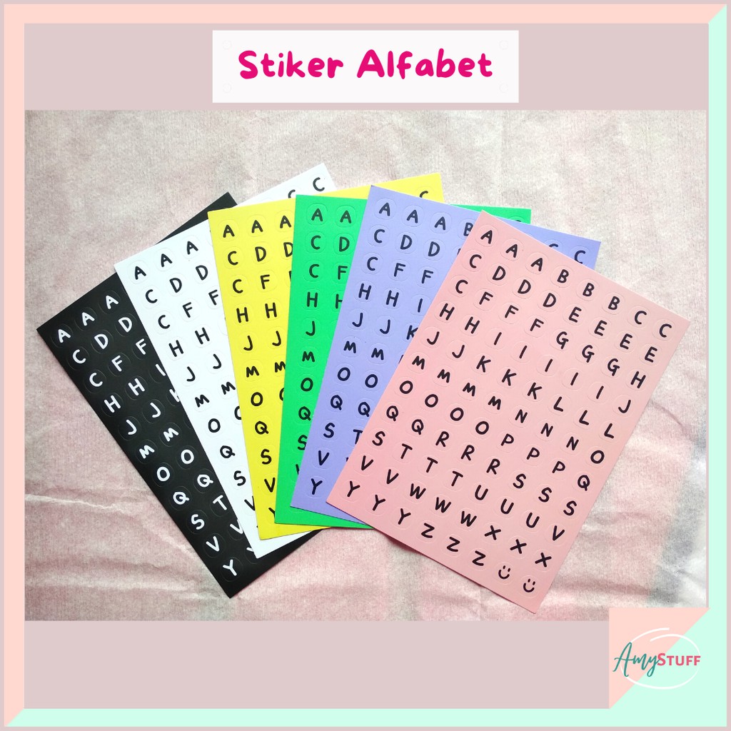 

Sticker Deco Alfabet Huruf Pastel DIY Scrapbook - Stiker Aesthetic Lucu
