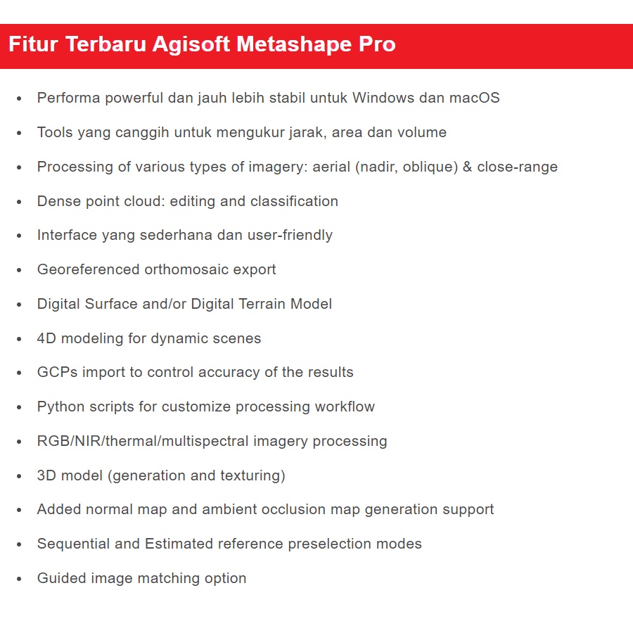 Agisoft Metashape Pro 2023 Full Version  Lisensi lifetime Software Design untuk photogrammetry Process digital images and generate 3D spatial data