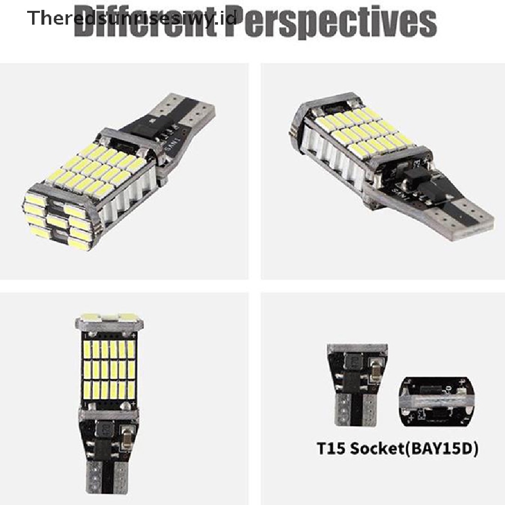 Theredsunrisesiwy.Id 2pcs Bohlam Led Canbus T16 T15 921 W16W Untuk Lampu Mundur Mobil