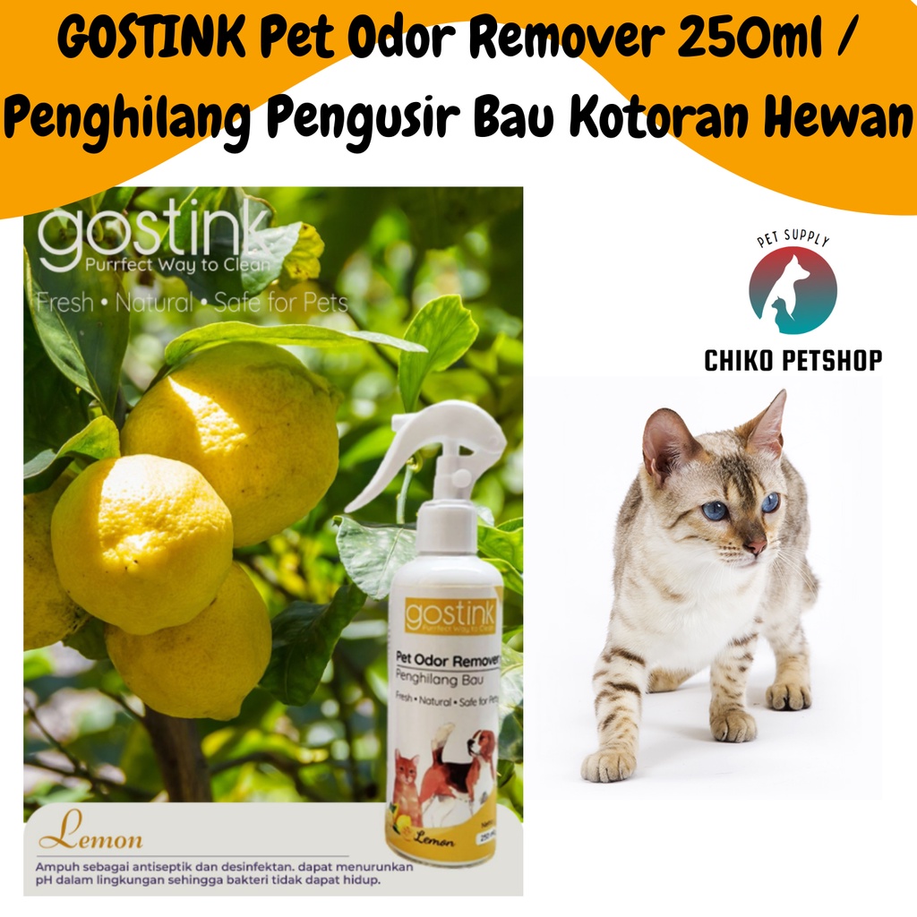 GOSTINK Pet Odor Remover 250ml Penghilang Pengusir Bau Kotoran Hewan